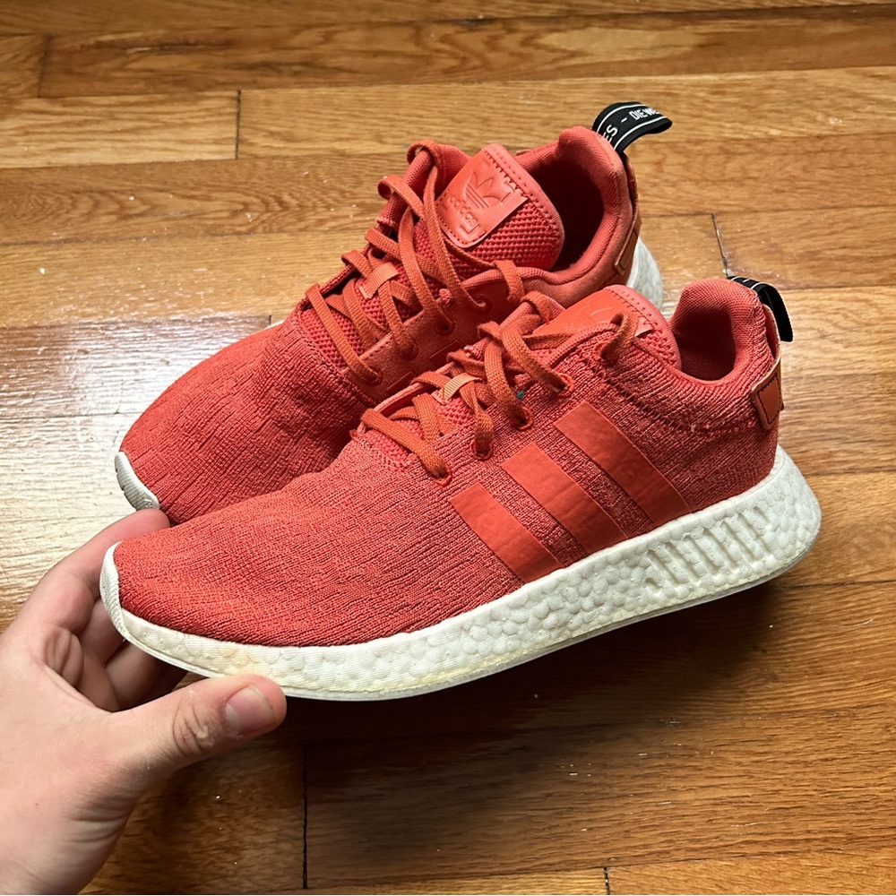 Men’s Orange Adidas NMD Boost Shoes - Picture 4 of 10